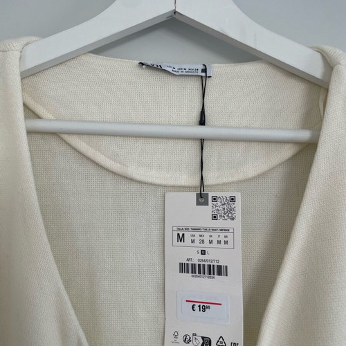 Zara wrap top new, size M, cream color