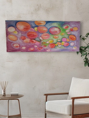 Πίνακας σε καμβά Bubbles σαν καινούργιο 1.50 x 50