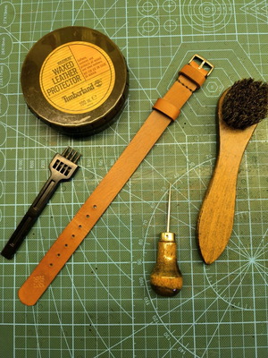 Handmade leather NATO watch strap, custom colors, 18-28mm