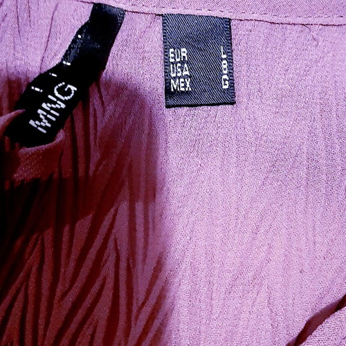 Long-sleeve chiffon top Mango Large purple lilac new