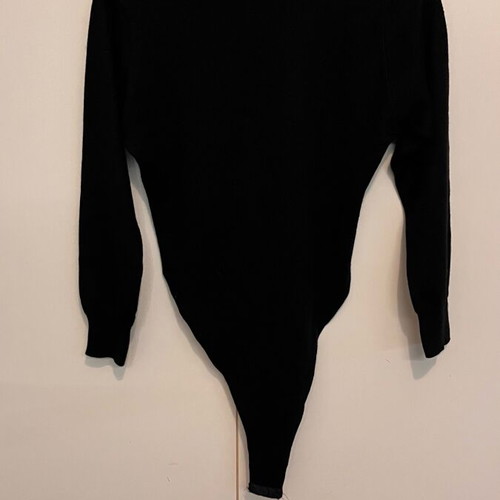 Albertini women's black turtleneck bodysuit M like new