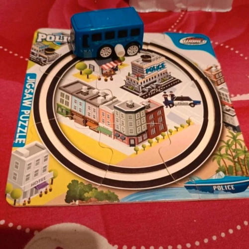 3D Puzzle Police Car New, 9 Pieces with Track