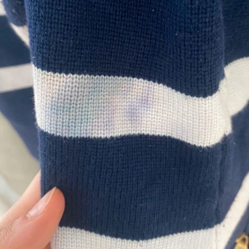 Ralph Lauren knit blazer navy and white