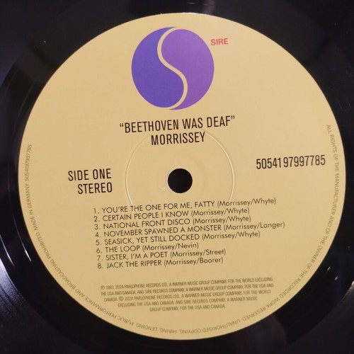 Morrissey Beethoven Was Deaf 2LP signed, like new