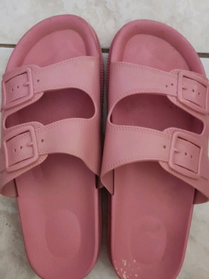 Women's slippers used, summer pink, size 39