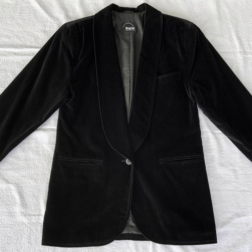 Bogner Black Velvet Jacket used, size S/M, oversized fit