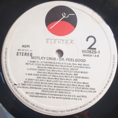 Motley Crue Dr. Feelgood LP μεταχειρισμένο, metal, αυθεντικό