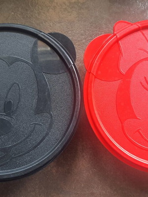 Tupperware Mickey Minnie set of 2 like new