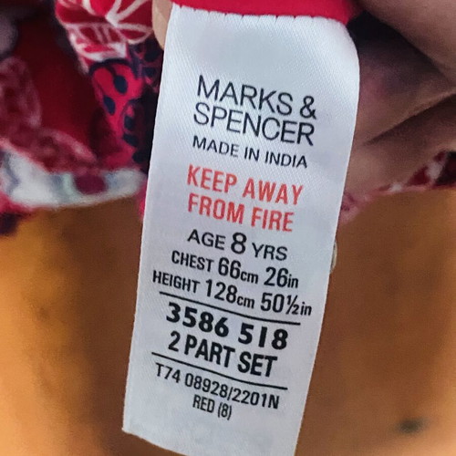 Marks & Spencer Girls' Dress like new, colorful, age 8