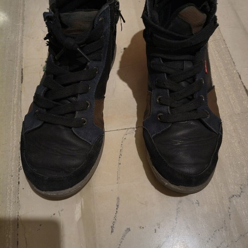 Kickers Kickosta Noir Blue Marron boots, size 35, boys