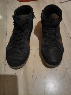 Kickers Kickosta Noir Blue Marron boots, size 35, boys
