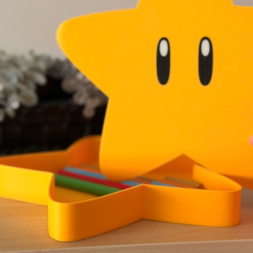 3D Printed Super Mario Star Stand & Storage Box made to order