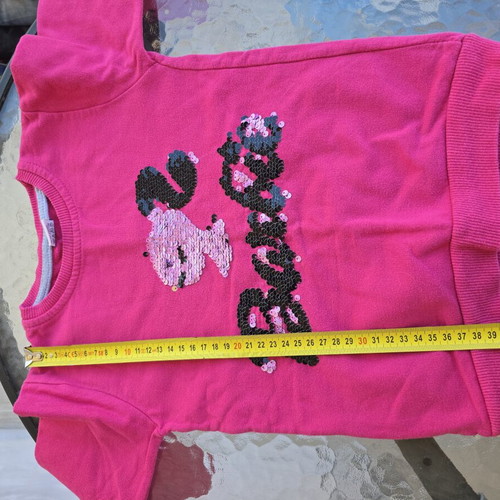 Girls' blouse and pants set, 4-6 years, black and pink
