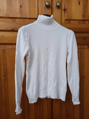 Turtleneck blouse new, white, size M