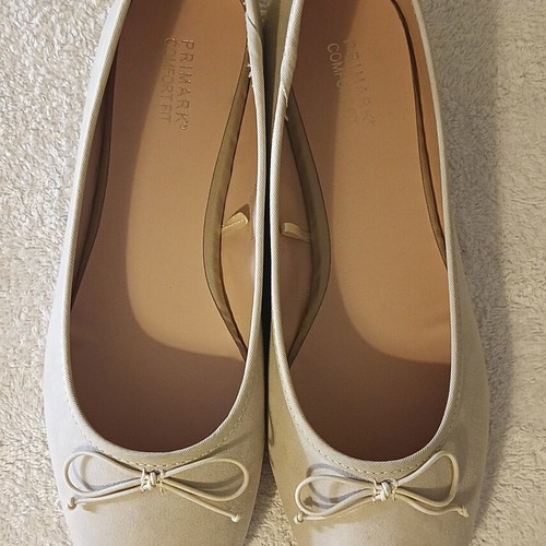 Primark women's ballerinas new, beige suede, size 40