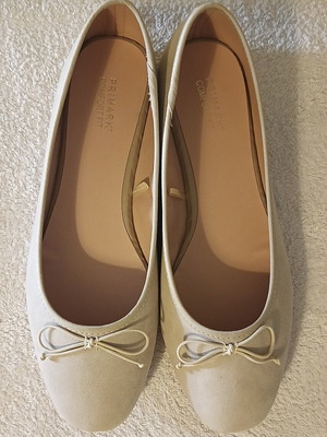 Primark women's ballerinas new, beige suede, size 40