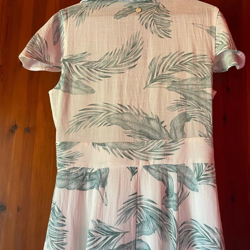 A.L.E. dress like new, viscose, white and turquoise, size M