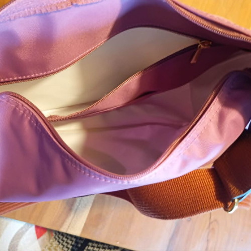 Longchamp Pliage υφασμάτινη τσάντα χιαστί καινούρια, μωβ
