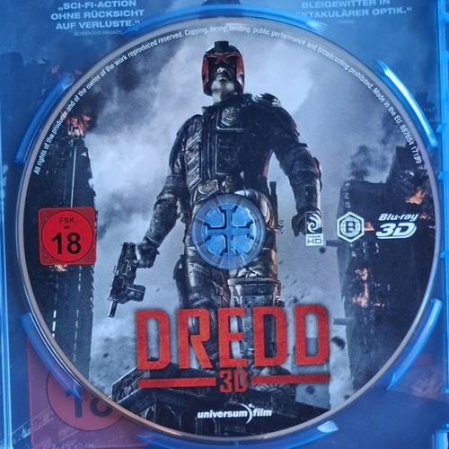 Dredd 3D Blu-ray with German subtitles