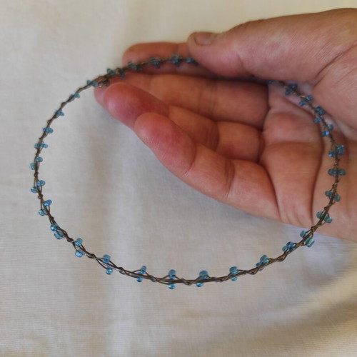 Choker necklace with turquoise beads