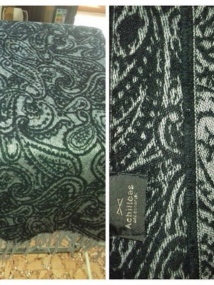 Achilleas Accessories branded scarf like new, black and grey