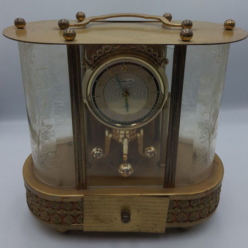 Schmidt vintage mechanical 8-day table clock with music box