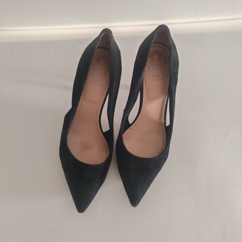 8 by YOOX Black Suede Pumps Size 38 Used, Made in Italy