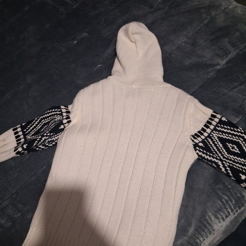 Lee Ecosse men's cardigan sweater, size L, white