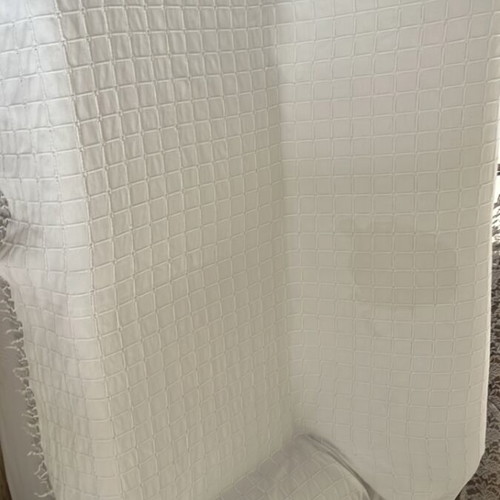 Throw blanket for 2-seater sofa used, white 2.00x1.53 m