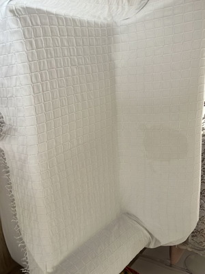 Throw blanket for 2-seater sofa used, white 2.00x1.53 m