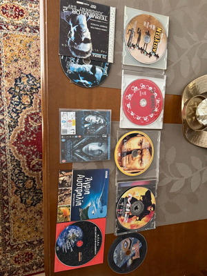 Various DVDs used with documentaries, thrillers, and action movies