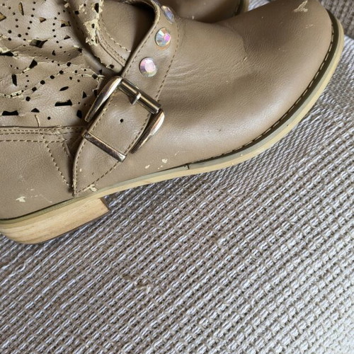 Summer ankle boots beige size 37 used with minor wear