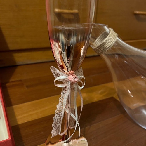 Velissaria Wedding Stefana Set Handmade with Lavender, Carafe, Glass, Tray and Ring Holder