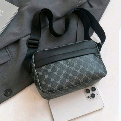 Crossbody bag new gray-black with adjustable strap