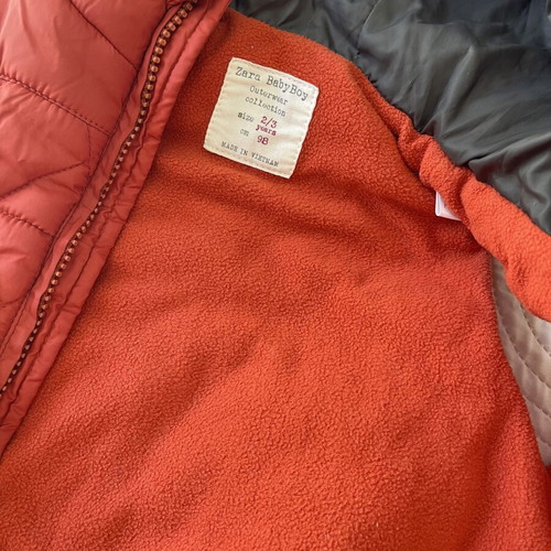 Zara sleeveless fleece vest, red, toddler size 92-98 cm