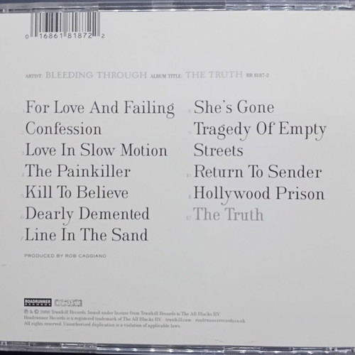 Bleeding Through The Truth CD like new, metal