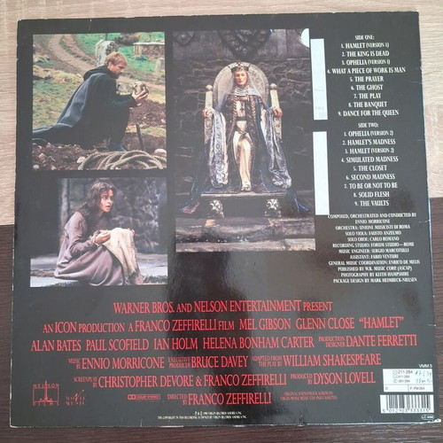Hamlet vinyl like new, music by Ennio Morricone