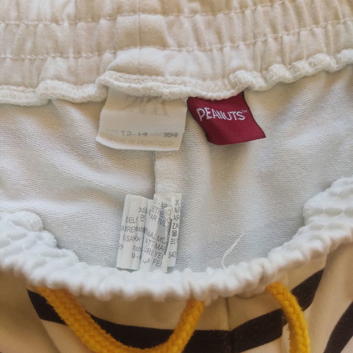 Zara Peanuts shorts, black and white, size 164 cm