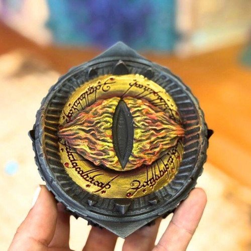 Eye of Sauron Dice Vault, 3D printed hand-painted