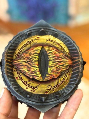 Eye of Sauron Dice Vault, 3D printed hand-painted