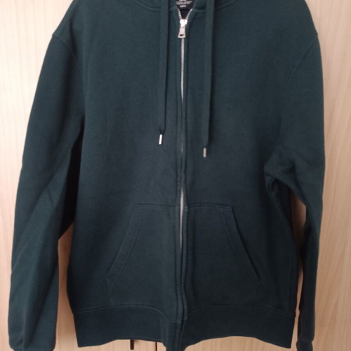 H&M green unisex sweatshirt jacket medium size like new
