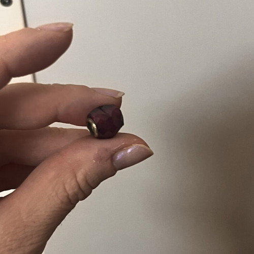 Pandora glass charm heart limited edition Bordeaux color like new