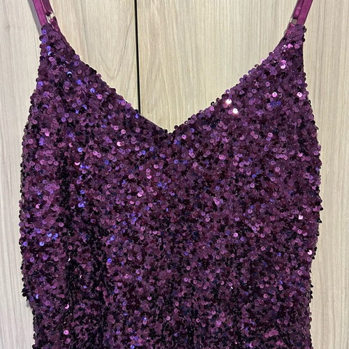 Purple sequin camisole top like new