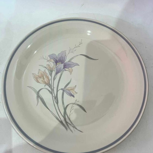 Stone Ware plate set of 6 used, vintage, 26.5cm, made in China