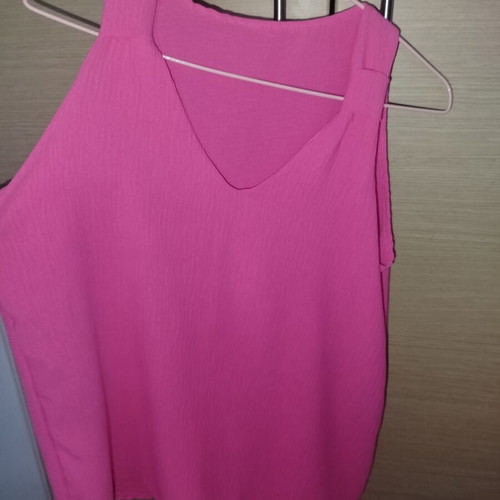 Sleeveless summer blouse Italy, new, pink, one size