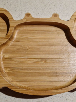 Πιάτο από bamboo με βεντούζα Pandaboo μεταχειρισμένο, σχέδιο καβουράκι