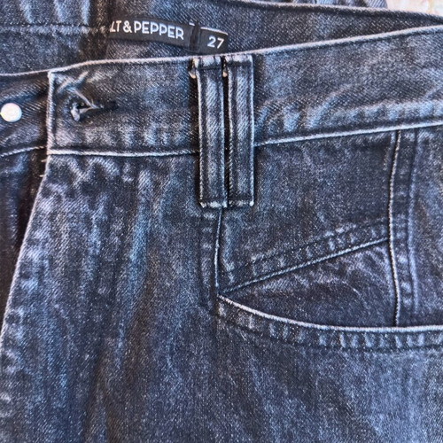 Saltandpepper jeans like new, size M 38 10, black and blue
