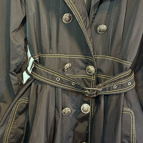 Waterproof trench coat size S like new, black