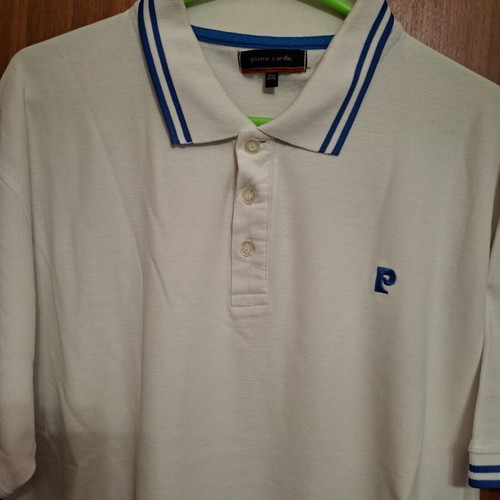 Pierre Cardin Polo Shirt like new, white, size 2XL