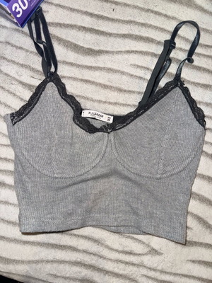 Grey lace top Pull & Bear used, size S